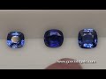 comparing three 3ct blue sapphire