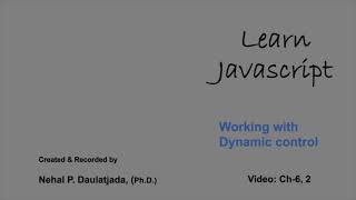 Learn Javascript: Adding Controls Dynamically - Radio + Label