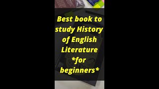 Best book for Beginners to study history of English Literature #englishliterature #literatureshiksha