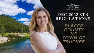Short Term Rental Restrictions in The Truckee/Tahoe Area As Of December 2022