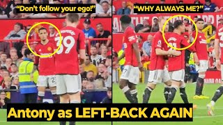 McTominay calmed Antony when he was FURIOUS after Ten Hag asked to play as LEFT-BACK vs Arsenal