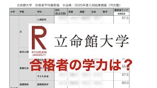 【合格者平均#22】立命館大学の一般合格者の学力はどれくらいか？【偏差値/関関同立/同志社大学】