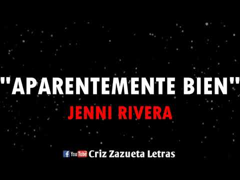 Jenny Rivera | Aparentemente Bien (Letra Oficial) - YouTube