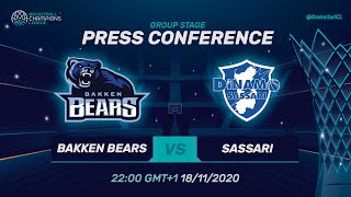 Bakken Bears v Dinamo Sassari - Press Conference | Basketball Champions League 2020/21