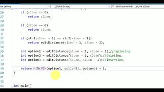 Dynamic Programming - EditDistance Code Cont...