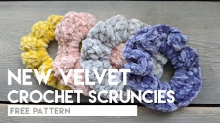 Free Updated Crochet Velvet Scrunchies Pattern