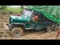 jeep 4x4 offroad extreme most extreme off road trail in myanmar driving skills jeep 4x4 in mud