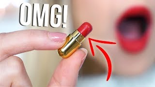 TESTING THE WORLD'S SMALLEST LIPSTICK... OMG! HIT OR MISS!?