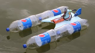 How to make a BOAT - Recycling plastic bottles boat - BOAT FROM PLASTIC BOTTLES - DIY