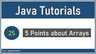 Java Tutorials : Arrays - 5 Points to Know #25
