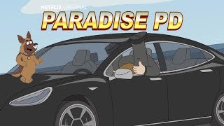 Paradise PD Tesla scene