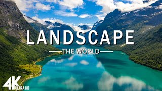 FLYING OVER LANDSCAPE (4K UHD) - Relaxing Music Along With Beautiful Nature s -