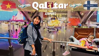 Doha Qatar Airport Transit Process from Tan Son Nhat Vietnam to Helsinki Finland 🇫🇮 215