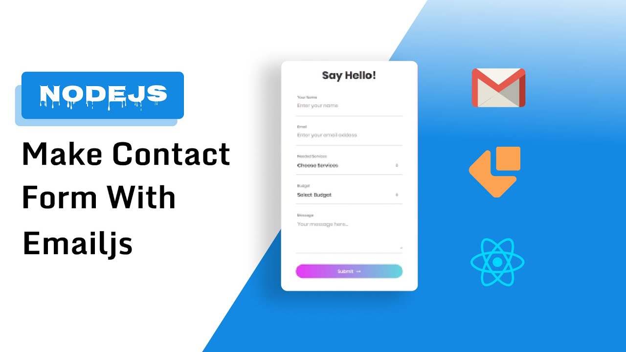 Complete Working Contact Form In React Js #06 | Modern Contact Form ...