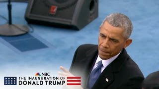 President Obama Greets Former Presidents on Inauguration Stage | NBC News