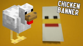 How to make a CHICKEN banner in Minecraft!