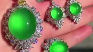 Extreme rare and fine glassy Jadeite Jewelry