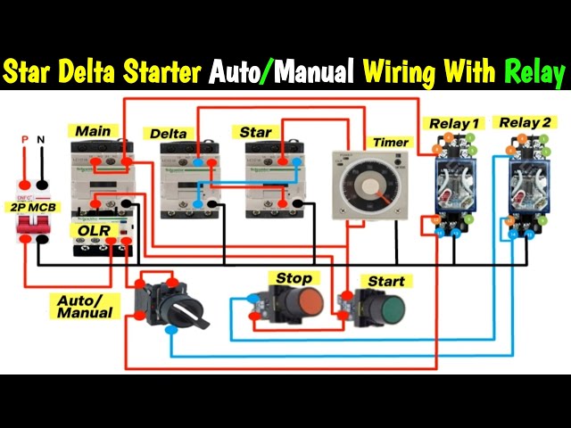 Star Delta Starter Motor Control With Circuit Diagram Manual
