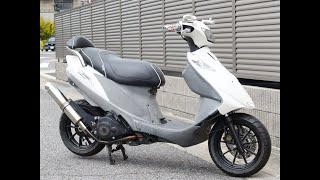 SUZUKI アドレスV125G CF4EA K9 エンジンスタート デイトナ サイレントスポーツマフラー