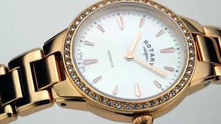 Rotary  Rose Gold Kensington Ladies Quartz Watch - LB05279/41