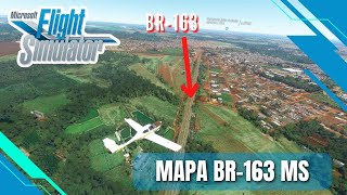 Sobrevoei a BR-163 do Farming Simulator 22 no Microsoft Flight Simulator