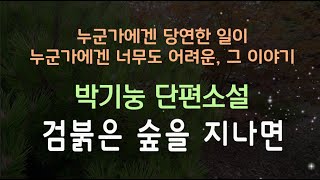 [오디오북] 여자이기에 당연한, 하지만 누군가에겐 너무도 어려운 일… 박기눙 단편소설 - 검붉은 숲을 지나면