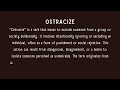 what is the meaning of ostracize