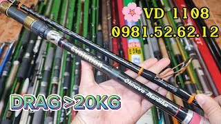 VD 1108:Cần Câu Nhật Bãi✔Cắm Gốc #MABIKA Săn Tra✔Cần Lure #YAMAGA RV Síc✔Máy Câu Shimano Sienna 4000