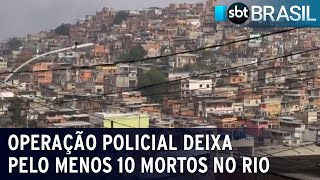 Operação no complexo de favelas da Penha deixa pelo menos 10 mortos | SBT Brasil (02/08/23)