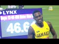 carifta49 400m u 20 boys final sportsmax tv