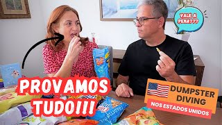 Dumpster Diving Experimentando Guloseimas Encontrei no Lixo! 🍫 Minha Opinião Sobre Cada Achado!