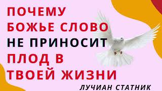 Почему Божье Слово не приносит плод в твоей жизни | Лучиан Статник