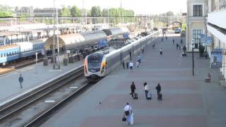 Отправление поезда Хюндай Харьков Киев Train departure Hyundai Kharkov Kiev