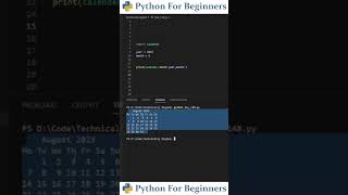 Print Calendar Format In Python | Python Tutorial