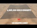 6,000,000 Gold Knights vs 100 Reaper Lords | Ultimate Epic Battle Simulator 2