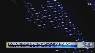 Four arrested in child predator operation