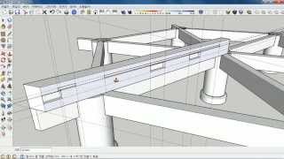 한옥학교 스케치업 설계 강의 - 제1편 육모정자 8강 장귀틀1