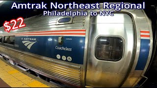 Amtrak Northeast Regional Philadelphia to NYC | Travel Vlog