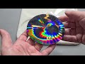 1287 unmolding my holographic resin coaster made by using my holographic silicone inlay