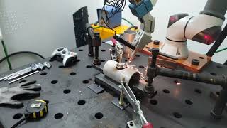 RainbowRobotics cobot laser welding test