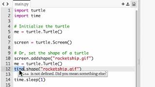 Trinket Python Customize Turtle Shape