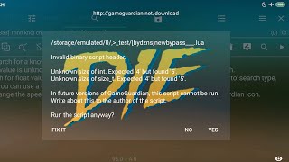 How to Remove (Alelt, Toast, Print) Notification "Invalid binary script header" On GG - MT Manager M