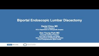 Don Y. Park, MD | "Biportal Endoscopic Lumbar Discectomy" Training Video