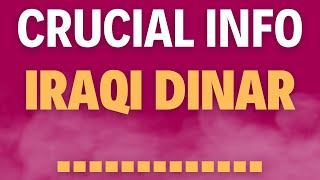 Important Alert For Iraqi Dinar Critical Problems Affecting Future Rate Dinar Rate