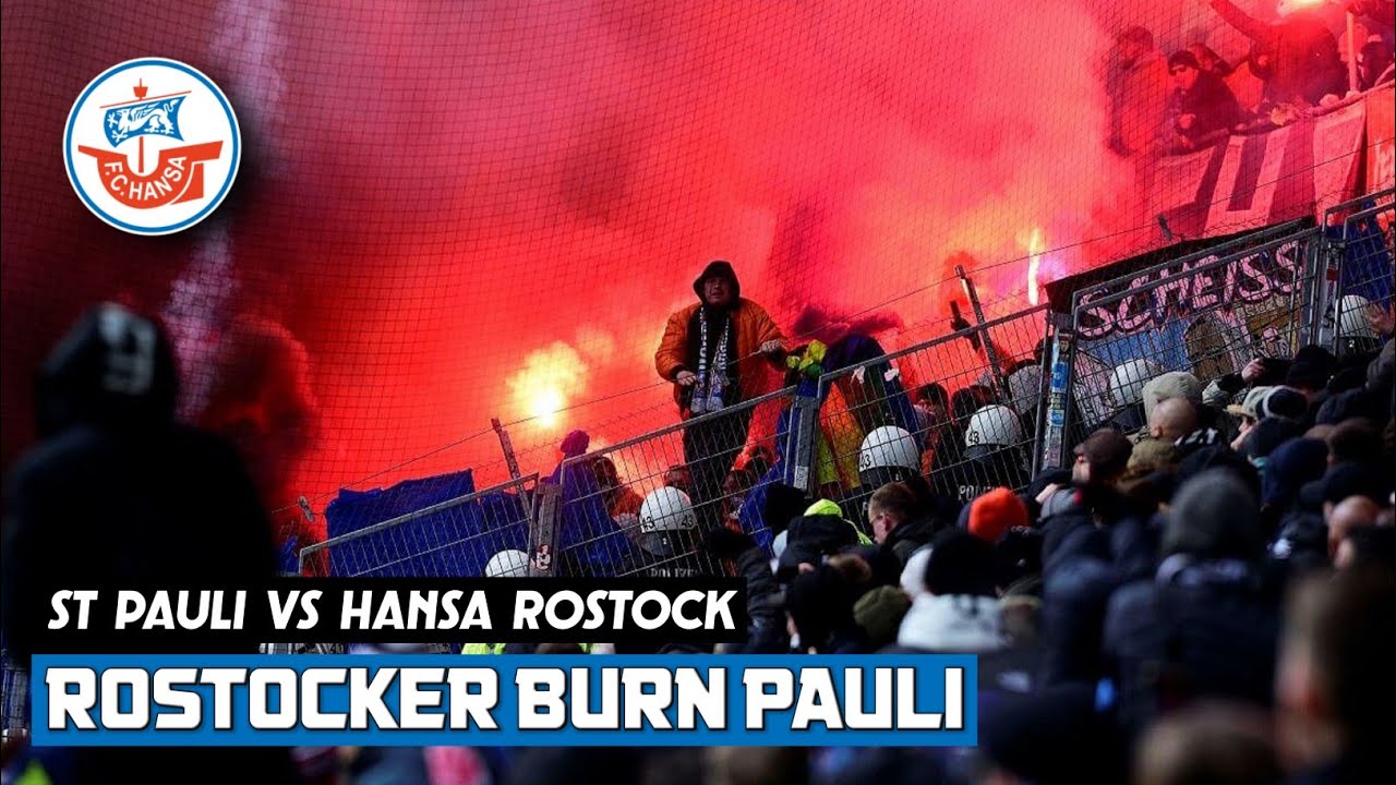 Pyro Show Suptras Rostock At Millerntor | St Pauli Vs Hansa Rostock 1:0 ...