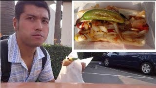 ロサンゼルスの小さな屋台のホットドッグ　Hot dog Street vendor LA