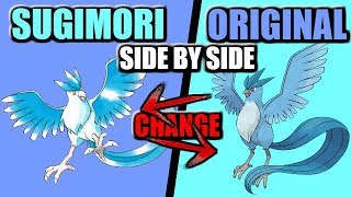 Pokemon Gen 1 Artwork Original and Sugimori side by side