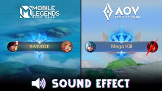 Mobile Legends VS Arena of Valor : SOUND EFFECT COMPARISON