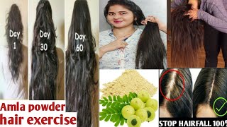 use Amla powder for hair growth, get long hair fast, get it hair, stops hair breakage#hairgrowth