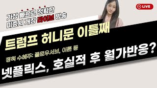 [미국개장]  트럼프 허니문 이틀째..수혜주 찾기에 바쁜 월가 :플로우서브, 이튼 등 / 넷플릭스, 호실적 후 월가 평가는?  등★ 📢  미국 개장 라이브 (250122)